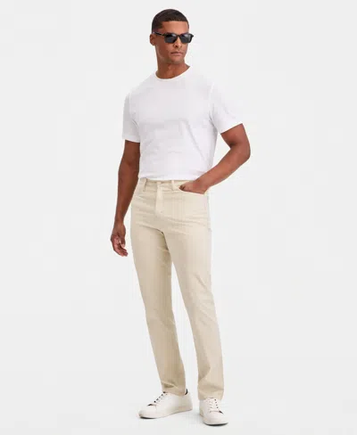Alfani Men's Cotton-blend 5-pocket Regular-fit Pants, Macy's Exclusive In Neutral