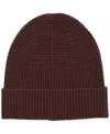 Alfani Men's Cuffed Waffle Beanie, Macy's Exclusive In Brown