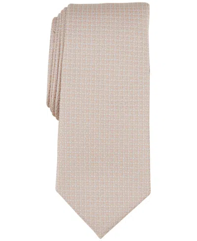 Alfani Men's Dawson Mini-geo Tie, Created For Macy's In Taupe
