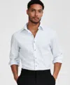 ALFANI MEN'S DIME CLASSIC/REGULAR-FIT DOTTED GEO-PRINT DRESS SHIRT, CREATED FOR MACY'S