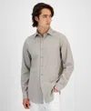 ALFANI MEN'S DOBBY DRESS SHIRT, CREATED FOR MACY'S