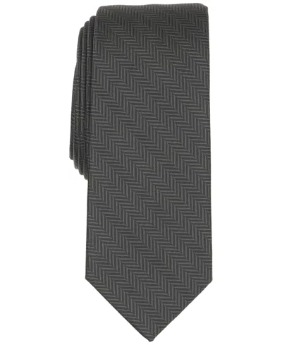 Alfani Men's Dorian Chevron Slim Tie, Macy's Exclusive In Black