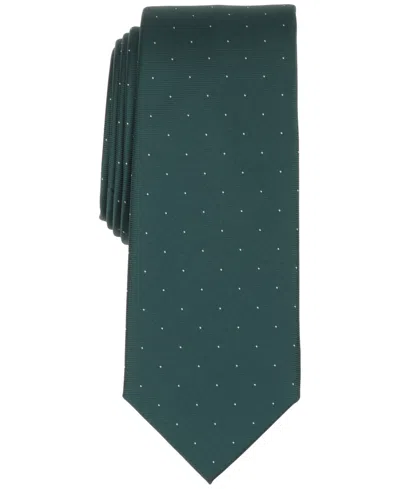 Alfani Men's Dot Pattern Tie, Macy's Exclusive In Green