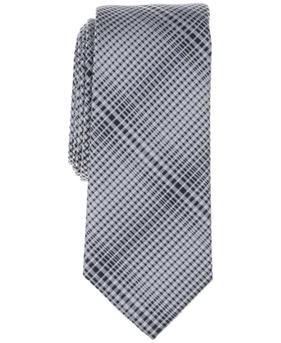 Alfani Men's Eerie Plaid Tie, Exclusively At Macy's In Black