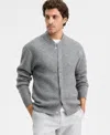 Alfani Men's Elevated Sweater Bomber, Macy's Exclusive In Gray