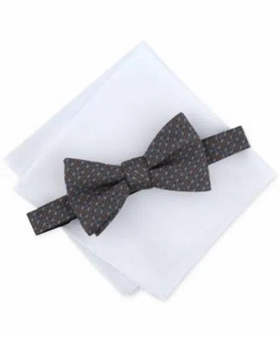 Alfani Men's Elinor Neat Bow Tie In Cognac In White