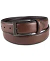 Alfani Men's Embossed Edge Belt, Created For Macy's In Cognac