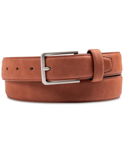 Alfani Men's Faux Suede Belt, Created For Macy's In Rust