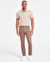 Alfani Men's Corner Regular-fit Geo-print Mercerized Polo Shirt, Exclusively At Macy's In Dill Seed