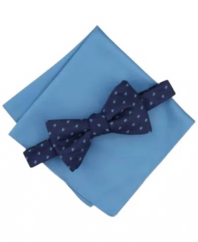 Alfani Men's Galway Mini-chevron Bow Tie In Navy In Blue