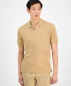 Alfani Men's Geo-pattern Polo Shirt, Exclusively At Macy's In Nude