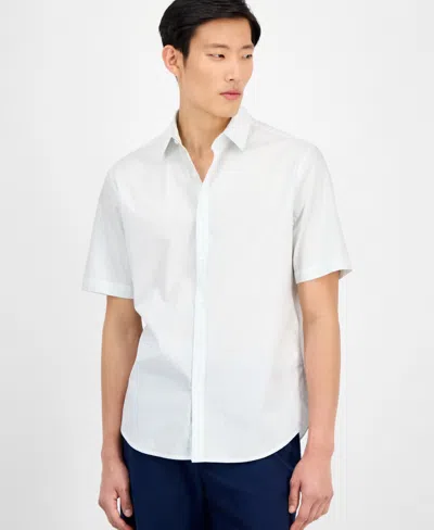 Alfani Men's Geo-pattern Shirt, Exclusively At Macy's In White