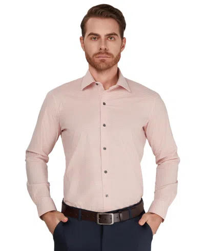 Alfani Men's Geometric Pattern Spread-collar Dress Shirt, Macy's Exclusive In Multi
