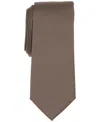 Alfani Men's Gilded Solid Slim Tie, Macy's Exclusive In Brown