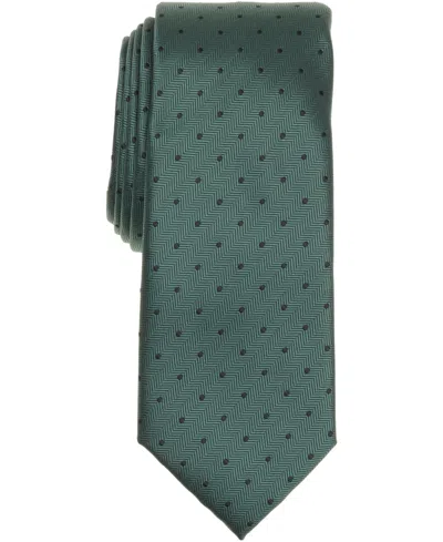 Alfani Men's Gossamer Dotted Tie, Macy's Exclusive In Green
