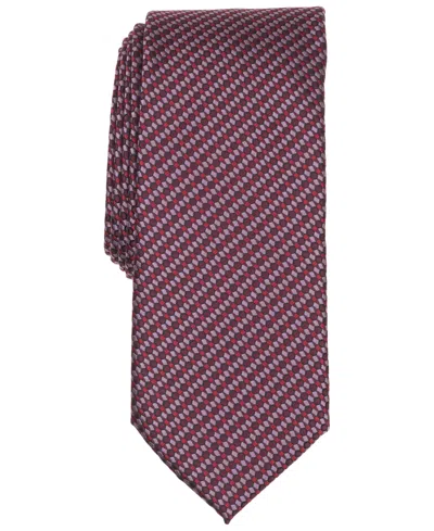 Alfani Men's Harborview Geometric Tie In Burgundy