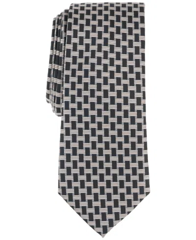 Alfani Men's Harper Dot-pattern Tie, Created For Macy's In Ecru