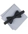 Alfani Men's Inari Dot Bow Tie & Solid Pocket Square Set, Exclusively At Macy's In Multi