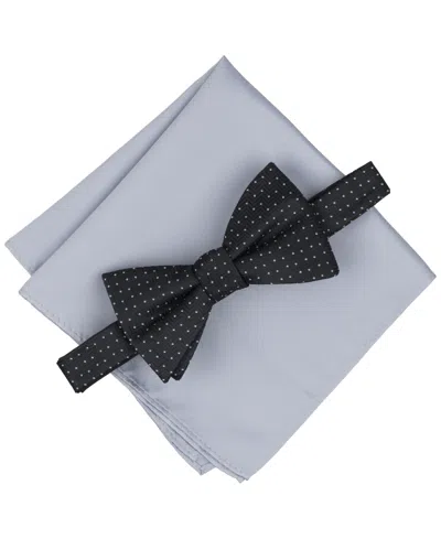 Alfani Men's Inari Dot Bow Tie & Solid Pocket Square Set, Exclusively At Macy's In Multi