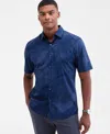 Alfani Men's Interstellar Patterned Shirt, Macy's Exclusive In Blue