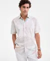 Alfani Men's Interstellar Patterned Shirt, Macy's Exclusive In White