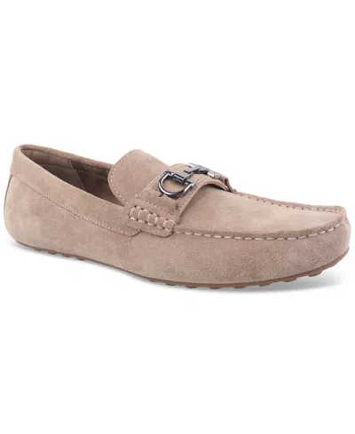Alfani Men's Jason Suede Slip-on Bit Drivers, Exclusively At Macy's In Elegant Taupe Suede