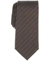 Alfani Men's Kent Stripe Tie, Created For Macy's In Brown