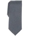 Alfani Men's Leo Stripe Tie, Created For Macy's In Black