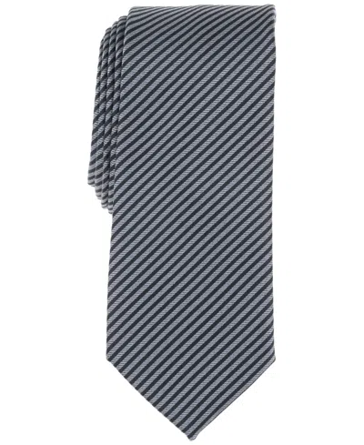 Alfani Men's Leo Stripe Tie, Created For Macy's In Black