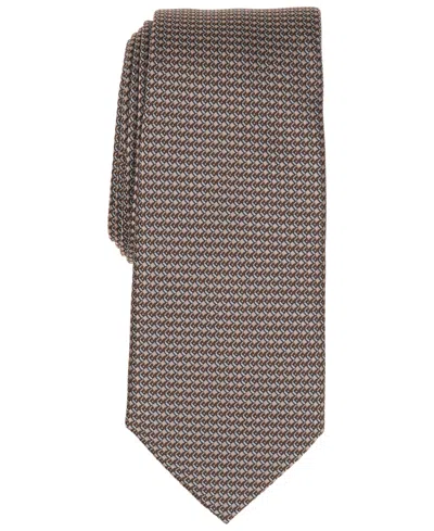 Alfani Men's Leven Mini-pattern Tie, Exclusively At Macy's In Brown