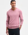 Alfani Men's Long-sleeve V-neck Merino Sweater, Created For Macy's In Pink