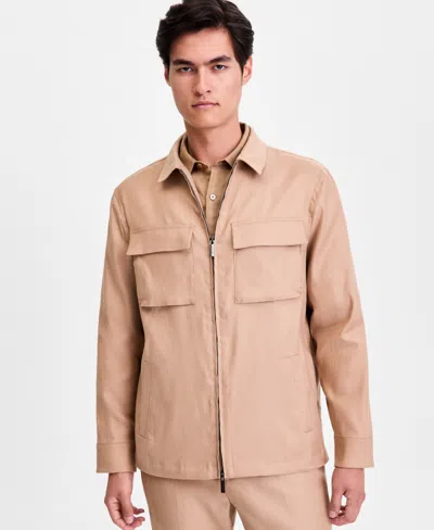 Alfani Men's Long-sleeve Tech Shirt Jacket, Macy's Exclusive In Pink