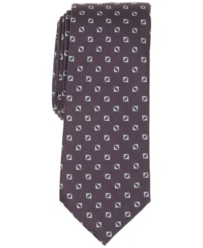 Alfani Men's Lovato Neat Tie, Macy's Exclusive In Burgundy