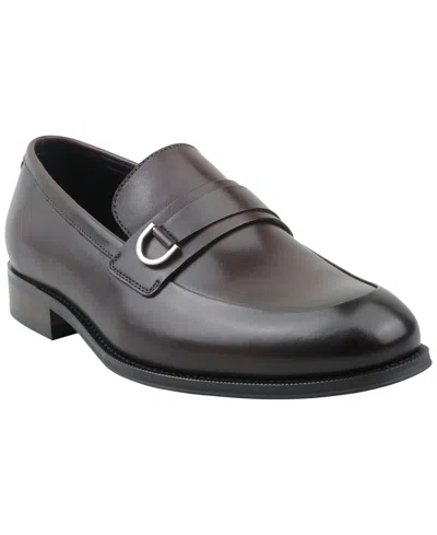 Alfani Men's Marekk Leather Slip-on Dress Loafers, Macy's Exclusive In Brown