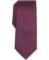 Alfani Men's Marigold Geo-pattern Tie, Macy's Exclusive In Burgundy
