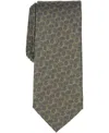 Alfani Men's Marigold Geo-pattern Tie, Macy's Exclusive In Green