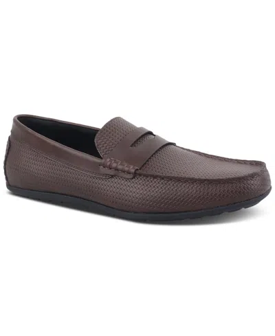 Alfani Men's Masonn Slip-on Penny Driving Loafers, Exclusively At Macy's In Classic Brown