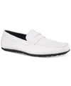 Alfani Men's Masonn Slip-on Penny Driving Loafers, Exclusively At Macy's In White Linen