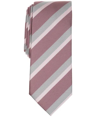 Alfani Men's Maurice Stripe Tie, Macy's Exclusive In Metallic