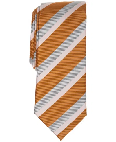 Alfani Men's Maurice Stripe Tie, Macy's Exclusive In Orange