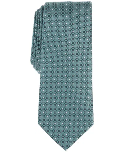 Alfani Men's Medallion Tie, Created For Macy's In Teal