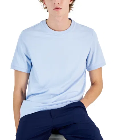 Alfani Men's Mercerized Cotton Short Sleeve Crewneck T-shirt, Created For Macy's In Croquis