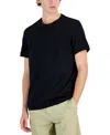 ALFANI MEN'S MERCERIZED COTTON SHORT SLEEVE CREWNECK T-SHIRT, CREATED FOR MACY'S