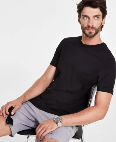 Alfani Men's Mercerized Cotton Short Sleeve Crewneck T-shirt, Created For Macy's In Animal Print