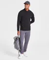 Alfani Men's Mercerized Polo Shirt, Created For Macy's In Deep Black