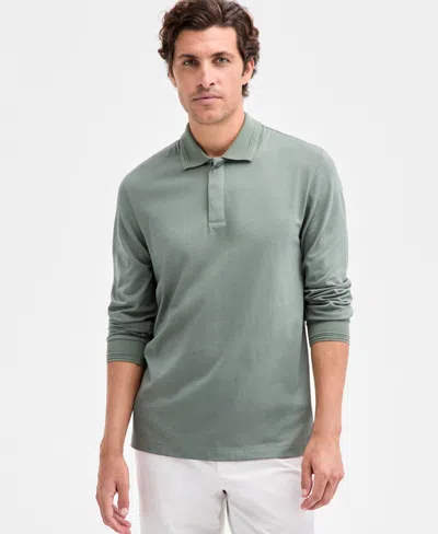 Alfani Men's Mercerized Polo Shirt, Created For Macy's In Green