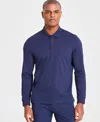 Alfani Men's Mercerized Polo Shirt, Created For Macy's In Neo Navy