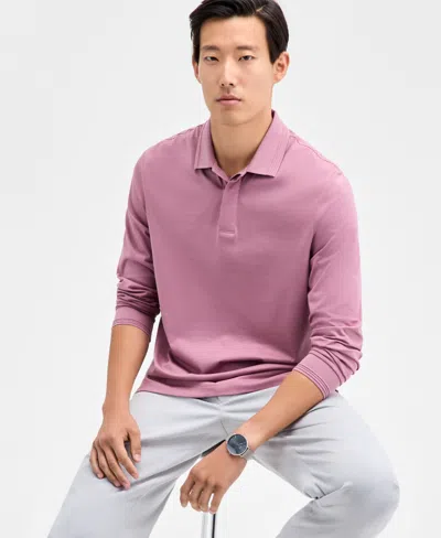 Alfani Men's Mercerized Polo Shirt, Created For Macy's In Purple