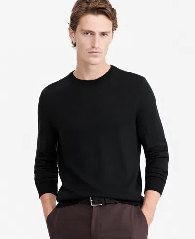 Alfani Men's Merino Wool Crewneck Sweater, Macy's Exclusive In Black