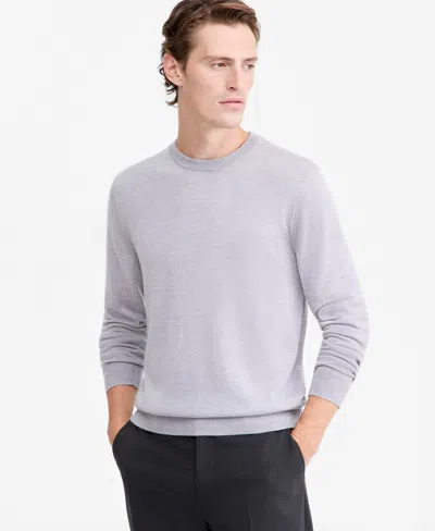 Alfani Men's Merino Wool Crewneck Sweater, Macy's Exclusive In Oxford Lt